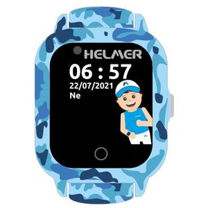 Helmer Chytré dotykové hodinky s GPS lokátorem a fotoaparátem - LK 710 4G modré obraz