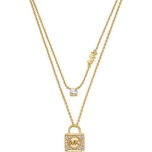 Michael Kors Originální dvojitý pozlacený náhrdelník Kors MK MKC1630AN710 obraz