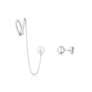 JwL Luxury Pearls Asymetrické náušnice s pravou perlou JL0747 obraz