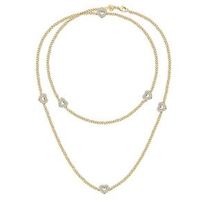 Morellato Elegantní pozlacený náhrdelník se srdíčky Incontri SAUQ03 obraz