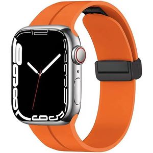 4wrist Silikonový řemínek s magnetickou sponou pro Apple Watch 42/44/45/49 mm - Orange obraz