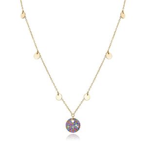 Viceroy Hravý pozlacený náhrdelník s barevnými krystaly Elegant 13071C100-39 obraz