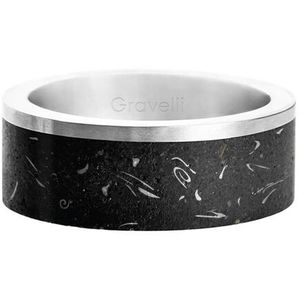 Gravelli Stylový betonový prsten Edge Fragments Edition ocelová/atracitová GJRUFSA002 50 mm obraz