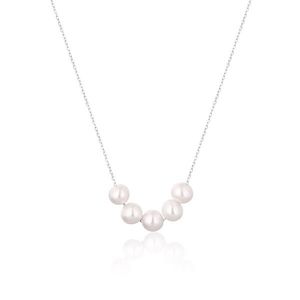 JwL Luxury Pearls Jemný stříbrný náhrdelník s pravými říčními perlami JL0782 obraz