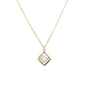 Vuch Originální pozlacený náhrdelník s mramorem Gold Miriss obraz