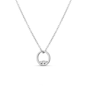 Vuch Slušivý ocelový náhrdelník s krystaly Ringy Silver obraz