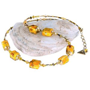 Lampglas Elegantní náhrdelník Amber Dream z perel Lampglas NCU56 obraz