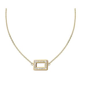 CRYSTalp Elegantní pozlacený náhrdelník s krystaly 30525.EG obraz