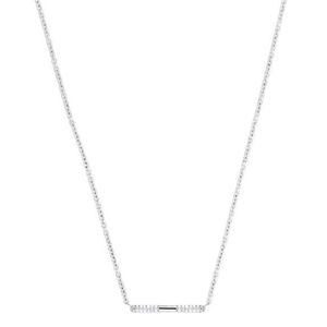 Silver Cat Minimalistický stříbrný náhrdelník s kubickými zirkony SC510 obraz