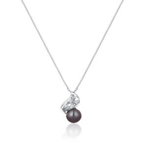 JwL Luxury Pearls Něžný náhrdelník s pravou perlou a zirkony JL0750 (řetízek, přívěsek) obraz