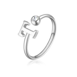S`Agapõ Stylový ocelový prsten T s krystalem Click SCK190 obraz
