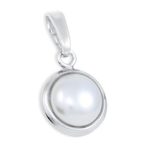 Brilio Silver Elegantní stříbrný přívěsek se syntetickou perlou 448 001 00295 04 obraz