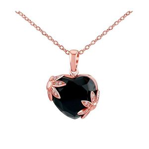 Silvego Stříbrný/ pozlacený náhrdelník Trabl s Brilliance Zirconia ve tvaru srdce DCC1610411NRG obraz