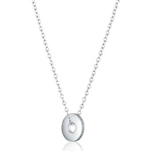 JVD Stříbrný náhrdelník se zirkony Kruh SVLN0709S75BI45 obraz
