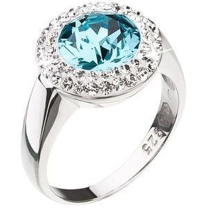 Evolution Group Stříbrný prsten s modrým krystalem Swarovski 35026.3 54 mm obraz