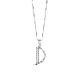 Preciosa Stříbrný náhrdelník písmeno "D" 5380 00D (řetízek, přívěsek) obraz