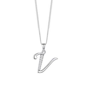 Preciosa Stříbrný náhrdelník písmeno "V" 5380 00V (řetízek, přívěsek) obraz