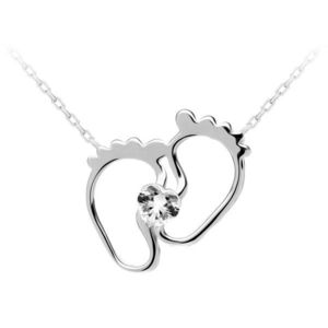 Preciosa Něžný stříbrný náhrdelník New Love s kubickou zirkonií Preciosa 5191 00 obraz