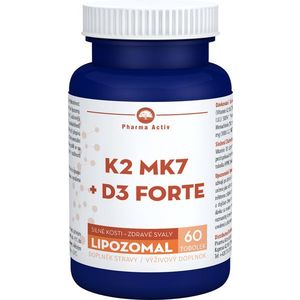 Pharma Activ Lipozomální K2 MK7 + D3 Forte 60 tobolek obraz