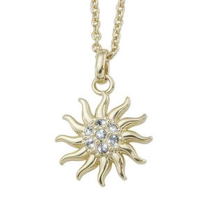 CRYSTalp Krásný pozlacený náhrdelník s krystaly Energy Sun 32171.G obraz