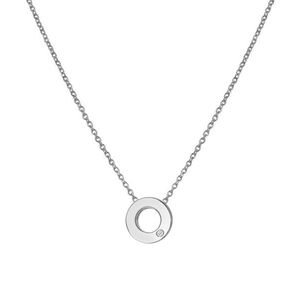 Hot Diamonds Minimalistický stříbrný náhrdelník s diamantem Diamond Amulets DP892 obraz