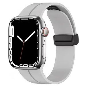 4wrist Silikonový řemínek s magnetickou sponou pro Apple Watch 42/44/45/49 mm - Grey obraz