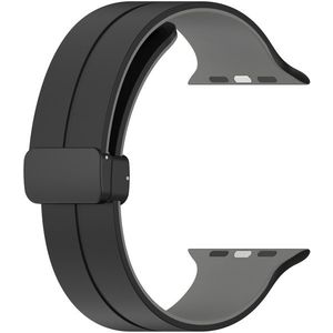 4wrist Silikonový řemínek s magnetickou sponou pro Apple Watch 42/44/45/49 mm - Black/Grey obraz