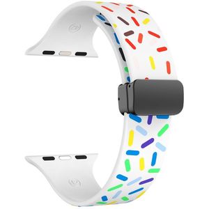 4wrist Silikonový řemínek s barevným motivem pro Apple Watch 42/44/45/49 mm - Bílý obraz