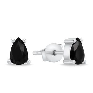 Brilio Silver Slušivé stříbrné náušnice s černými zirkony EA860WBC obraz