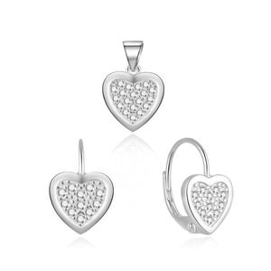 MOISS Romantická stříbrná sada šperků Srdce S0000272 (přívěsek, náušnice) obraz