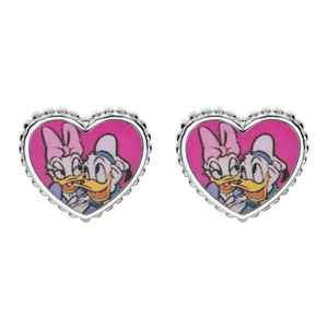 Disney Romantické stříbrné náušnice Donald and Daisy Duck ES00031SL obraz