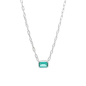 Preciosa Blýštivý náhrdelník se zeleným kubickým zirkonem Preciosa Atlantis 5353 94 obraz