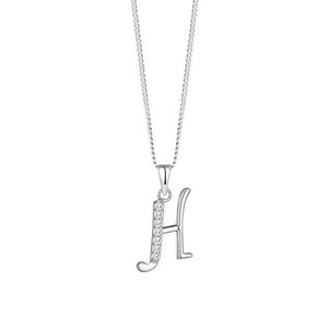 Preciosa Stříbrný náhrdelník písmeno "H" 5380 00H (řetízek, přívěsek) obraz