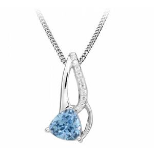 Silver Cat Stylový náhrdelník s modrým spinelem a zirkony SC424 obraz