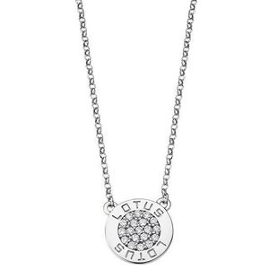 Lotus Silver Třpytivý stříbrný náhrdelník s čirými zirkony pro ženy LP1252-1/1 obraz