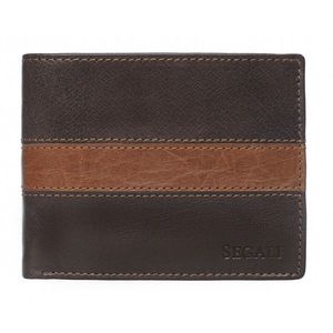 SEGALI Pánská kožená peněženka 81096 brown/tan obraz