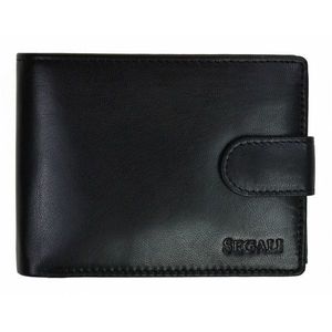 SEGALI Pánská kožená peněženka 2511 black obraz