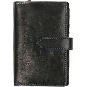 SEGALI Dámská kožená peněženka 3743 black/blue obraz