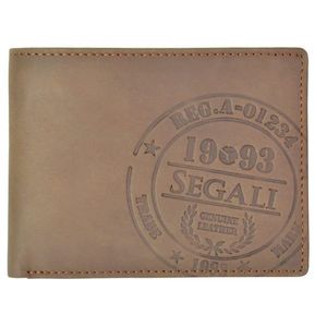 SEGALI Pánská kožená peněženka 614826 A brown obraz