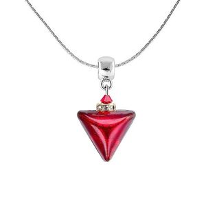 Lampglas Svůdný náhrdelník Red Triangle s 24karátovým zlatem v perle Lampglas NTA4 obraz