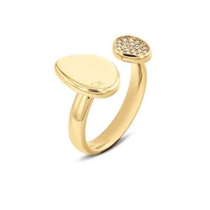 Calvin Klein Elegantní pozlacený prsten s krystaly Fascinate 35000320 54 mm obraz