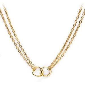 Pierre Lannier Stylový pozlacený náhrdelník s kroužky Seduction BJ02A4201 obraz