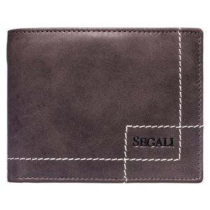 SEGALI Pánská kožená peněženka 02 brown obraz