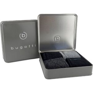 Bugatti 4 PACK - pánské ponožky 6359X-610 black 39-42 obraz