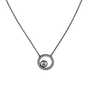 Tommy Hilfiger Módní černý náhrdelník Vine Circle 2780521 obraz