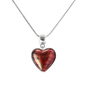 Lampglas Výrazný náhrdelník Fire Heart s 24karátovým zlatem v perle Lampglas NLH23 obraz