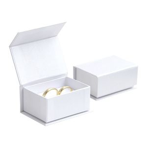 JK Box Bílá dárková krabička na snubní prsteny VG-7/AW obraz