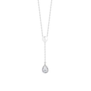 Preciosa Něžný stříbrný náhrdelník s pravou perlou Pure Pearl 5336 00 obraz