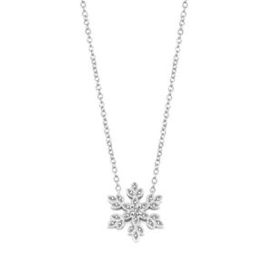 Beneto Hravý stříbrný náhrdelník Sněhová vločka AGS1334/47 obraz
