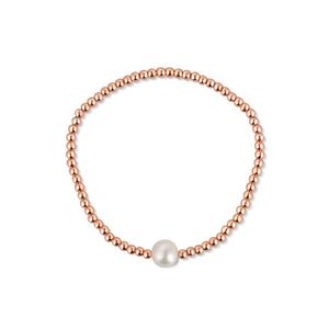 JwL Luxury Pearls Bronzový korálkový náramek s pravou sladkovodní perlou JL0715 obraz